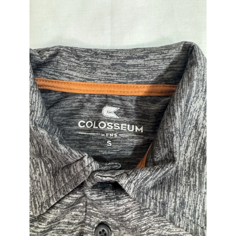 Texas Longhorns Colosseum Men's Small Golf‎ Polo Shirt - Gray Orange